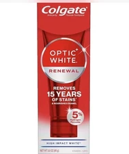 Colgate Optic White Renewal Stain Removal Whitening Toothpaste 3.0 oz