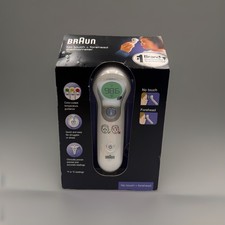 New Braun No Touch  Forehead Thermometer Color Coded Temp NTF 3000 Guide Sealed
