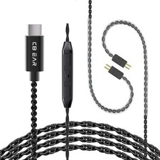 KZ ZS10 Pro IEM Cable, Type-C USB C Earbuds 1.2m, with mic, Black