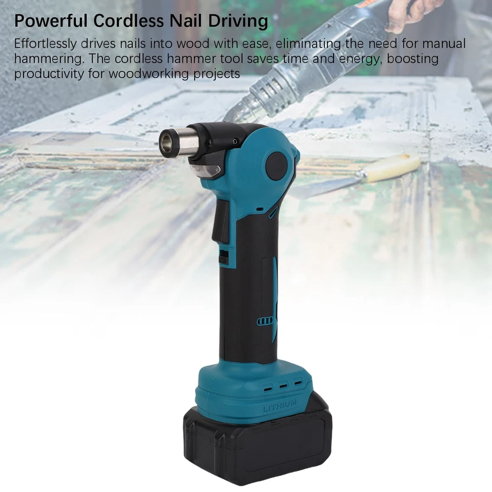 Cordless Nail Hammer 14000r/min Motor Rubber Wrap Grip Brushless Hammer Kit For - Image 4 of 4