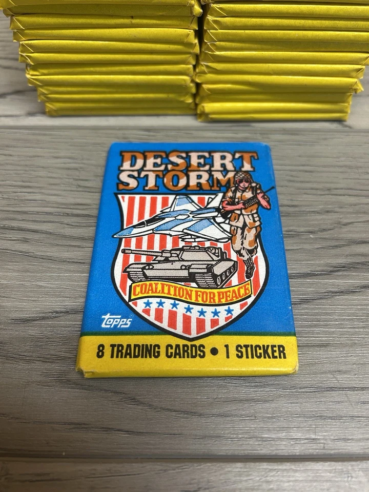 45pc Topps 1991 Desert Storm Coalition For Peace Unopened Trading Card Wax Pack - Изображение 2 из 3