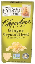 Chocolove Choc Bar Drk Ginger Crystlzd 3.2 OZ Pack Of 12