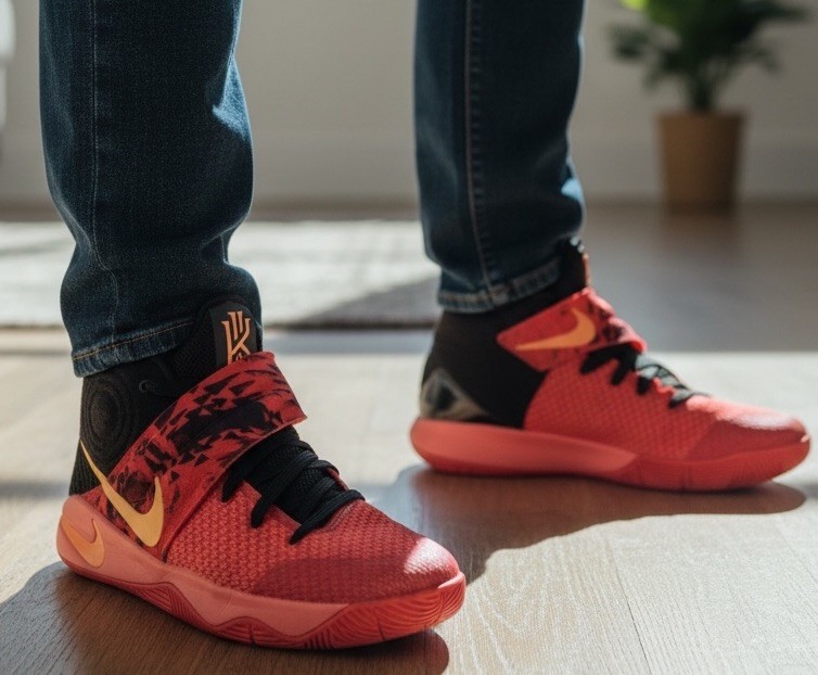 Size 7y Crimson Orange Sneakers Mens Boys