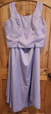 Purple 2 Piece Sleeveless Bridesmaid Prom Evening Gown Size 30