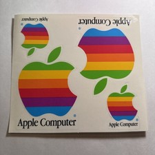 Vintage New Apple Computer Rainbow Logo Sticker Sheet 4