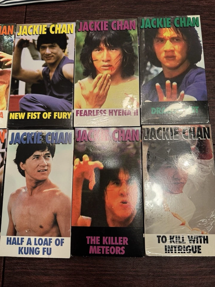 Lot Of 10 Jackie Chan VHS Lo Wei Kung Fu Movies 70s 80s Bruce Lee Foto 2 de 4