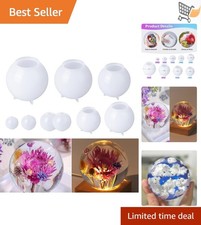 9 Pcs Silicone Sphere Molds for Resin Large Round Ball Flower Preservation