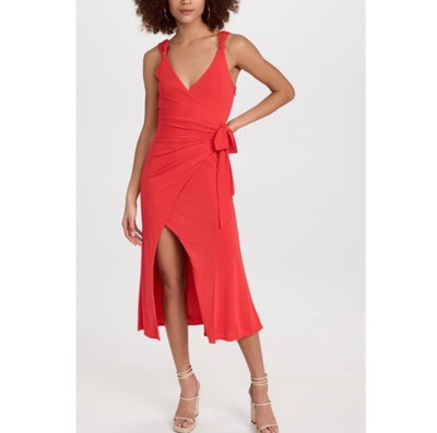 NWOT Cinq à Sept Delia Dress In Red $395 Size 2