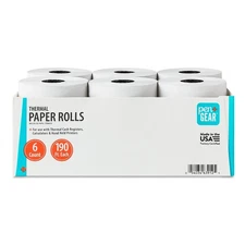Pen+Gear 3-1/8" x 190'  Thermal Receipt Paper Roll, 6 Count