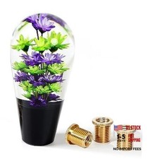 Flower Shift Knob Shifter Knob Gear Shift Knob Shift Black Shaft Green Purple