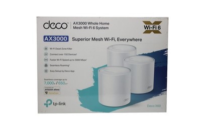 TP-Link, Deco 60X (3Pack), AX3000 Wh. Home Mesh Wi-Fi-6-System, 1750502443