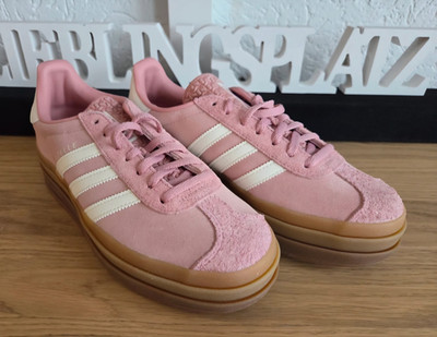 adidas Bold Originals Sneaker Low Top Schnürung Gummisohle Rosa/Weiß EU 39 1/3