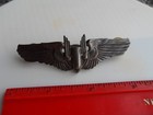 WW2 Army Air Force Aerial Gunner Wings 3"  Sterling rarer clutch back — photo 1