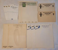 Vintage Mid-West Tire Company Hannibal Missouri Unused Letterhead Paper Lot