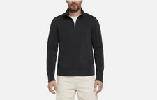 Banana Republic Men's 1/4 Zip Pullover Sweatshirt, Black, Size S