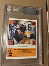 RICHARD DENT 1985 MCDONALDS HUGE ORANGE RC ROOKIE BIG Card Auto Autograph BGS 10. rookie card picture