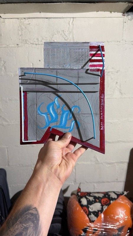 Custom American Theme Fingerboard/ Techdeck Obstacle Travel Size Skatepark