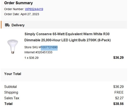 SIMPLY CONSERVE 65 Watt Warm White R30 Dimmable LED Light Bulb (NEW) - Picture 6 of 13