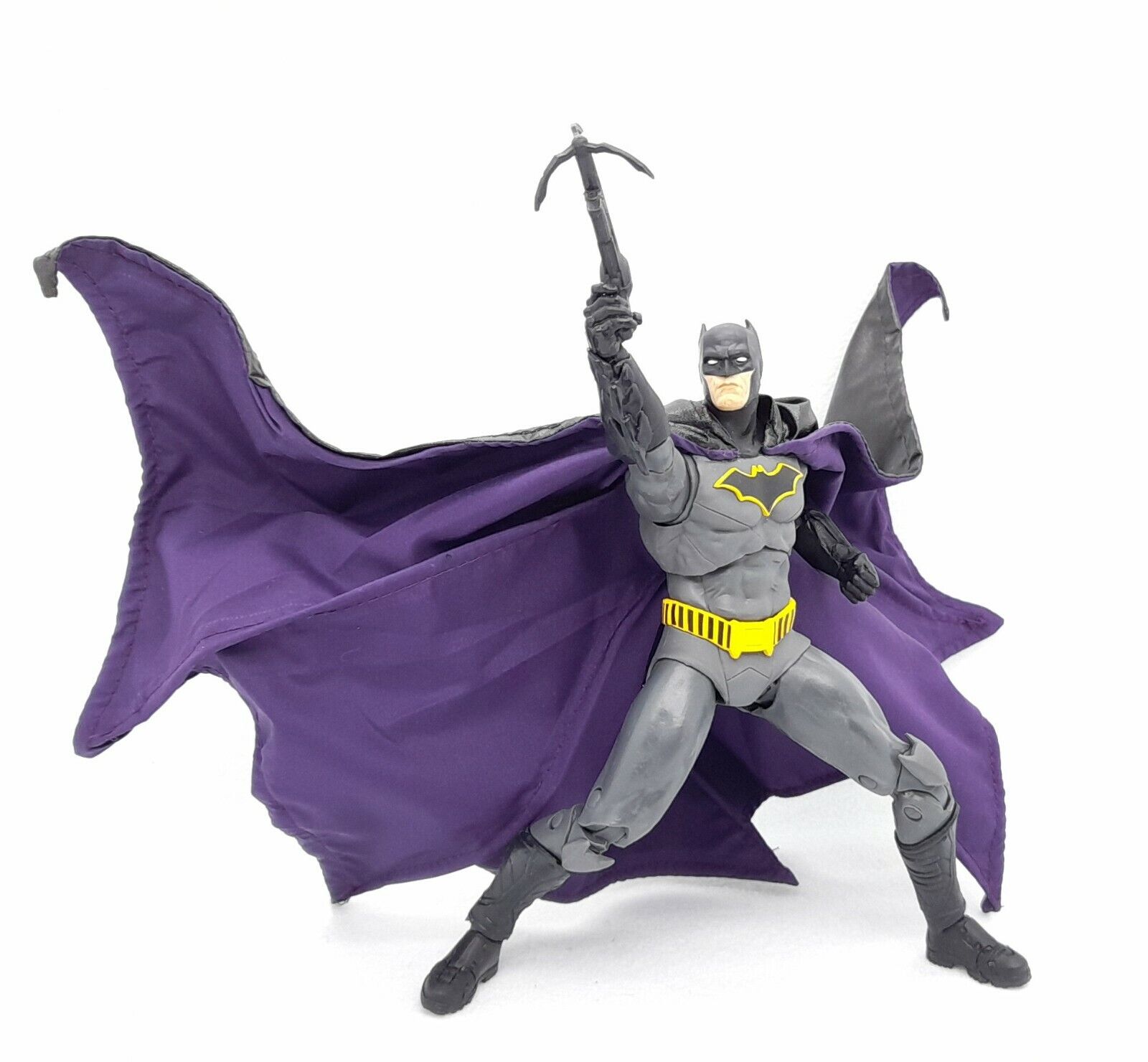 Black & Year-end Sales of SALE items from new works annual account Purple Faux Leather Cape DC Reb for McFarlane Toy Batman