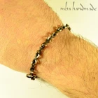 Antiqued Copper Chain Bracelet - King Chain - Unisex - Fiqure 8
