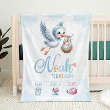 Süsser Storch bringt Baby | Mit Namen und Ge...