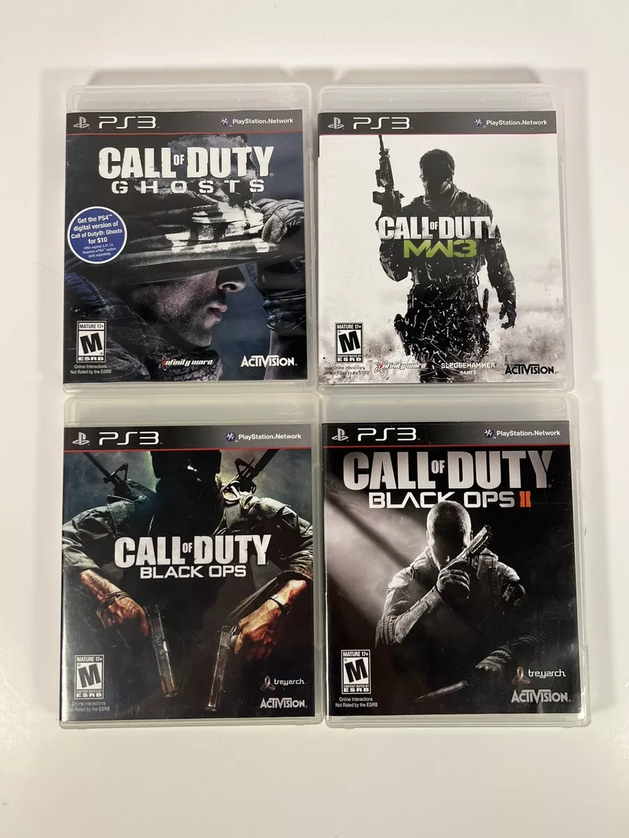 4 PS3 Call Of Duty Games: Black Ops, MW3, Ghosts, & Modern Warfare All  Excellent