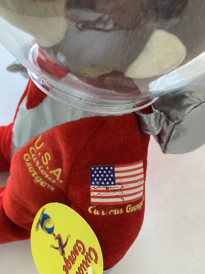 Capacete de plástico Toy Network Curious George Astronaut Monkey 19" traje espacial vermelho - Imagem 4 de 4