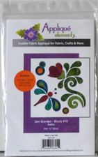  1120 APPLIQUE ELEMENTZ - ZEN GARDEN BATIKS - BLOCK 10 - APPLIQUE KIT - NIP 