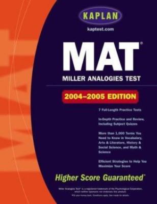 MAT : 2004-2005 Edition by Kaplan Educational Center Staff (2003, Paperback)