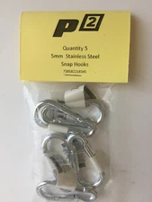  5mm Carabiner High Carbon Steel  Snap Spring  Hook - 5 PIECES - USA Seller