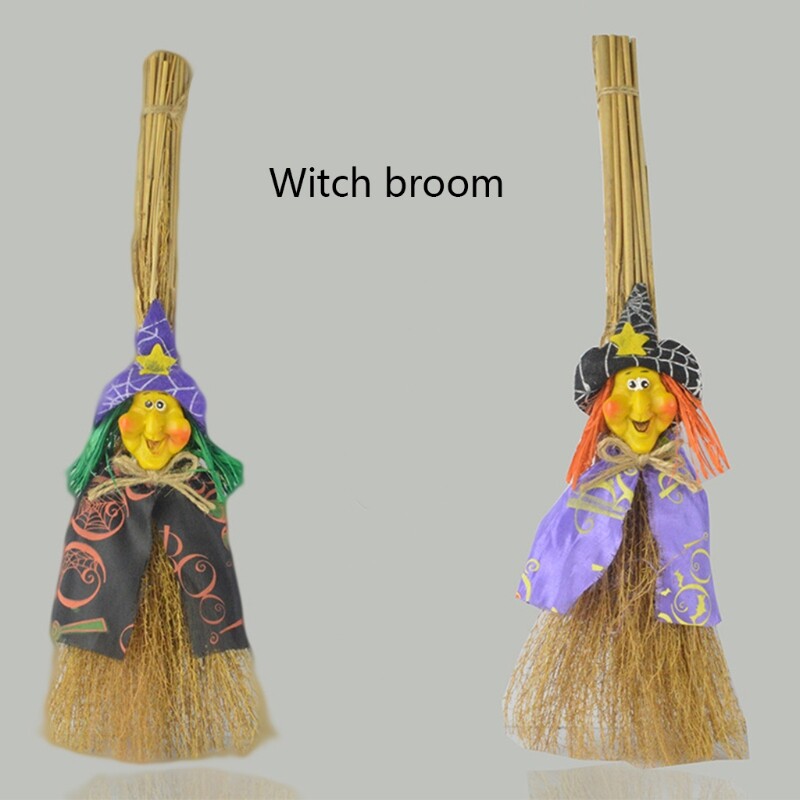 Halloween Witch Broom Haunted House Party Decoration Props Halloween