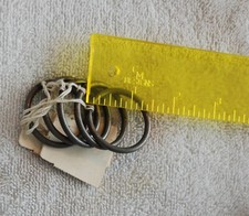 C - Vintage Metal Welded Round Rings - Lot of 5 - Macrame Craft Supply