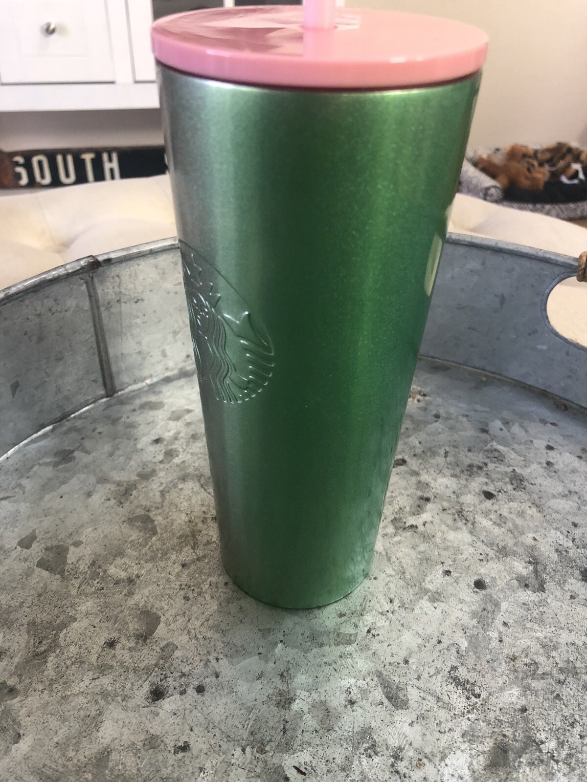 Starbucks Holiday 2020 Stainless Steel Pink Green Gradient Ombre