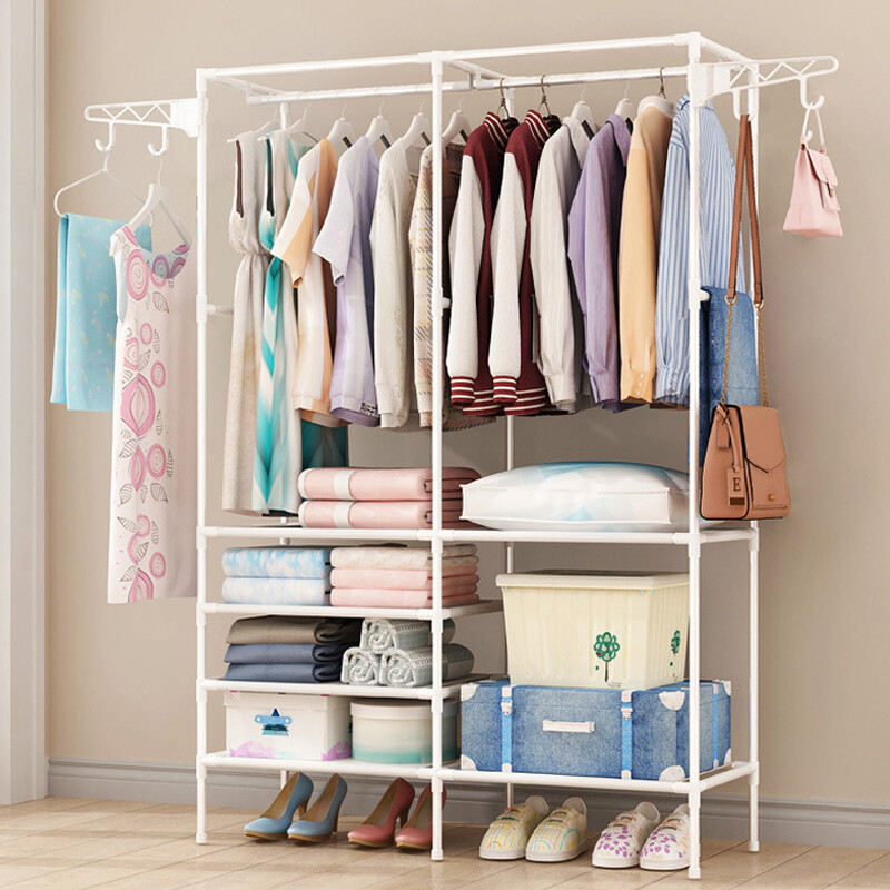 HEAVY DUTY METAL CLOTHES RAIL STORAGE GARMENT