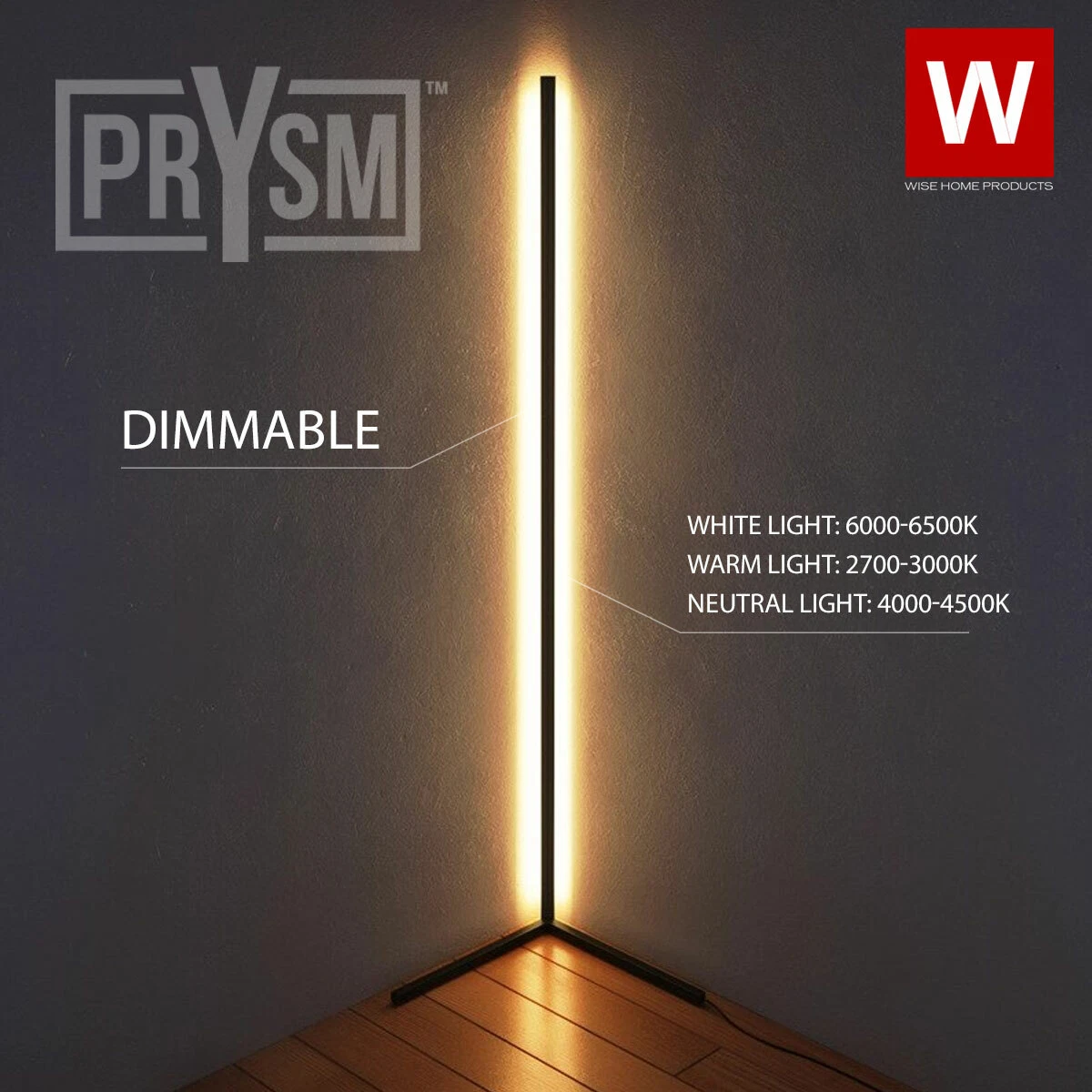 Modern Corner Floor Lamp LED Corner Light Minimalist Lighting