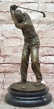 Golfer in Mid-Swing Bronze Sculpture - Golf Athlete Sports Art by Milo