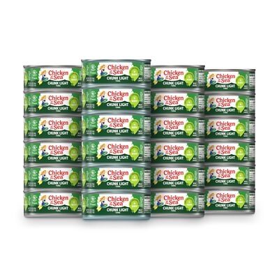 Chunk Light Tuna in Water 5 Ounce Cans Pack of 24 Wild Caught Canned Tuna 25%...