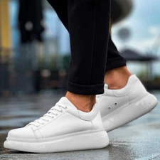 Men's Sneakers High Sole Walking Casual Fashion Shoes Express Delivery