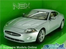 JAGUAR XK COUPE CAR MODEL SILVER LARGE 1:24 SIZE NEX OPENING PARTS WELLY T3