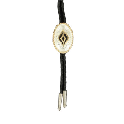 Crumrine Silver & Gold Aztec Western Bolo Tie C10851