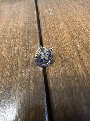 Vintage 20 Year Service ~ Veterans Administration ~ Sterling Silver Lapel Pin