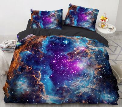 3D Milky Way Cloud ZHUA663 Bed Pillowcases Quilt Duvet Cover Set Queen King Zoe