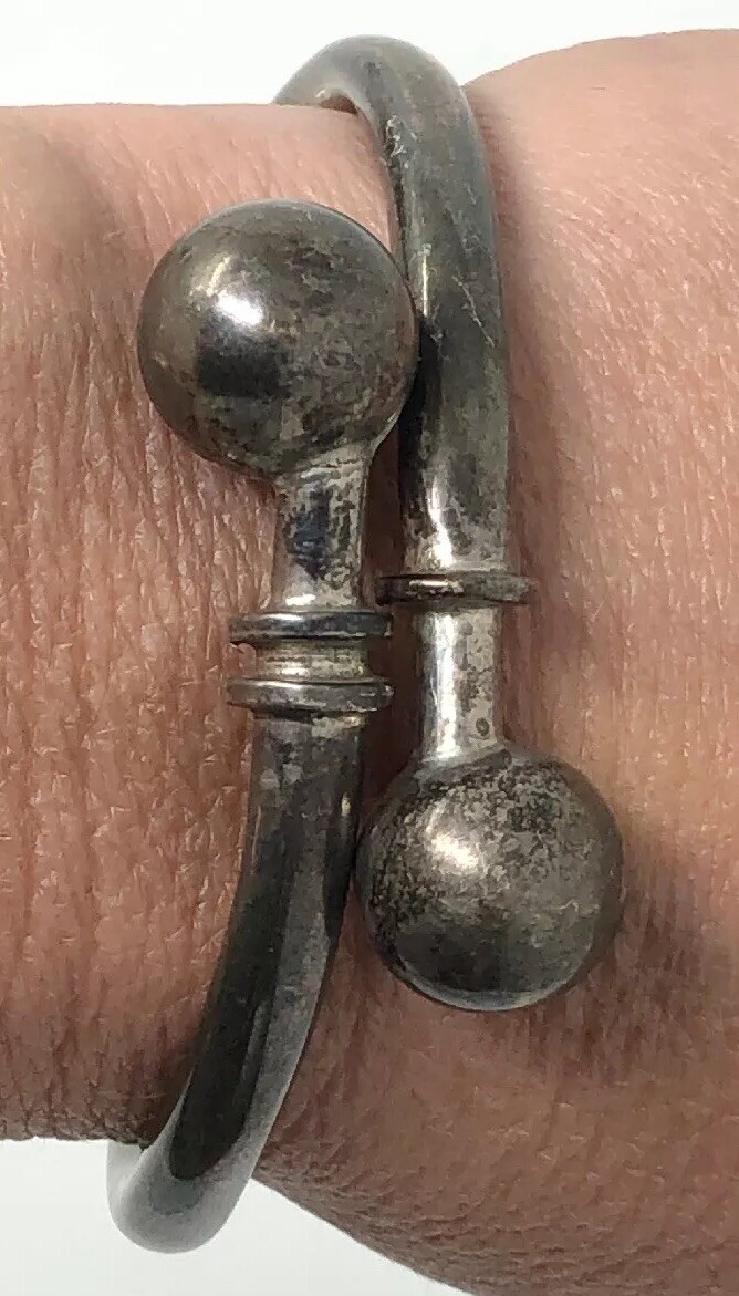 Vintage Sterling Silver 925 Mexico Mid Century Modern Bracelet 