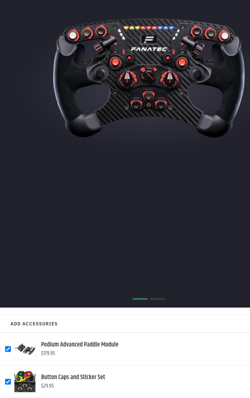 Fanatec ClubSport Formula V2.5X Wheel With APM and QR1 Warranty Until