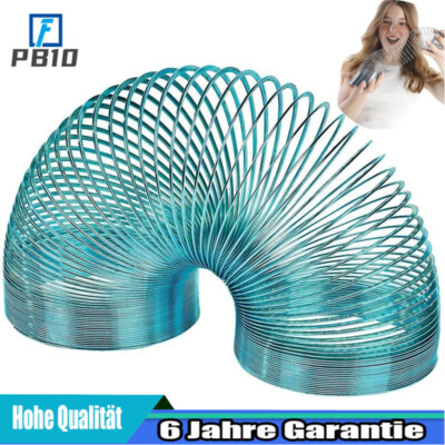 Rainbow Magic Coil Spring Lustiges Spielzeug Stretching Hüpfen Packung Blau