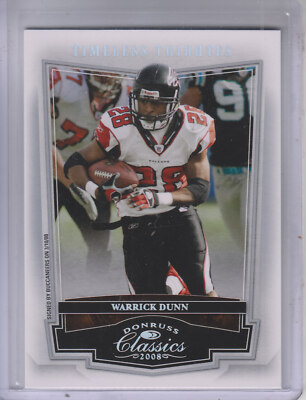 2008 Donruss Classics Timeless Tributes Silver #4 Warrick Dunn /100 - NM-MT