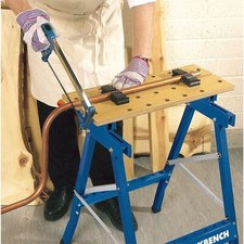 PORTABLE FOLD DOWN WORKBENCH WITH CLAMPING VICE WORKMATE WORK BENCH 56X62X76cm