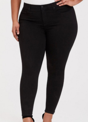 Torrid Sky High Skinny Black 5 Pocket Stretch Jeans Plus Size 18
