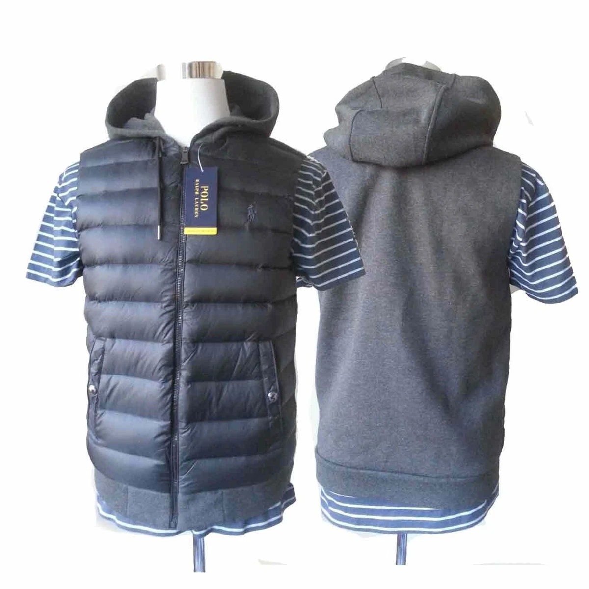 polo vest with hoodie