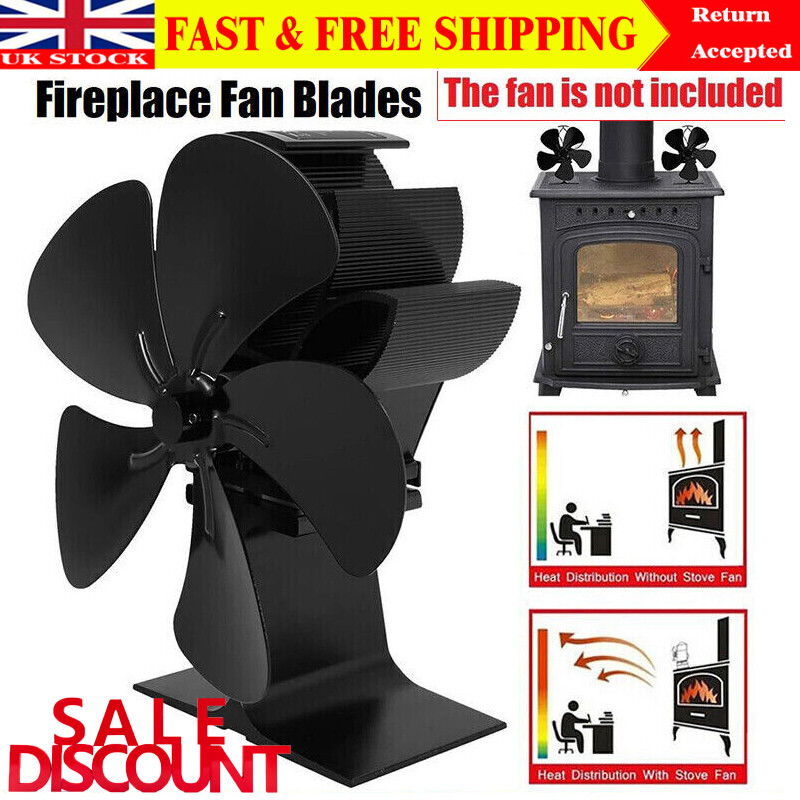 Log Burner Heat Powered Fireplace Fan Blade Wood Burning Stove Wood Stove Fan ! eBay